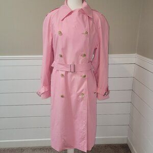 Beautiful Spring Pink Double Breasted Size 8 Trench Coat
